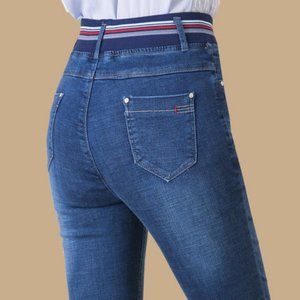 Elastic waist jeans